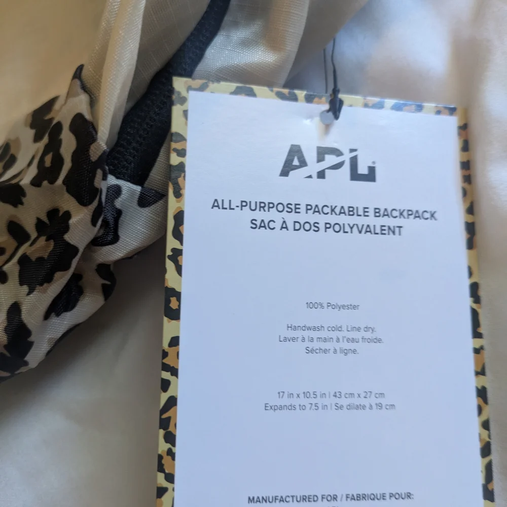 APL Leopard Print Packable Travel Backpack - Picture 6 of 10